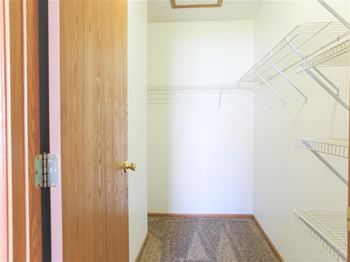 Spacious walkin closets